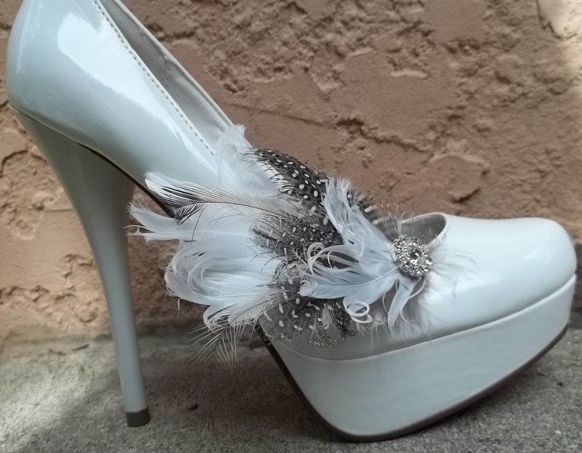 white feather wedding dress