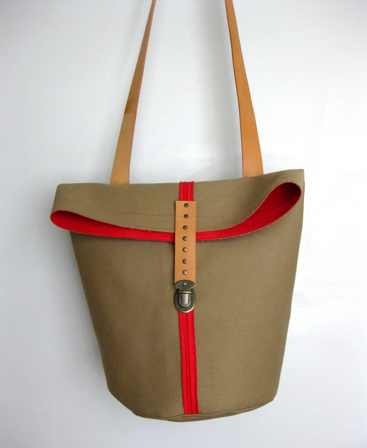 Canvas+bag+leather+straps