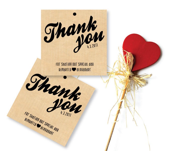 Thank you DIY Personalized Favor Tags printable Wedding Party