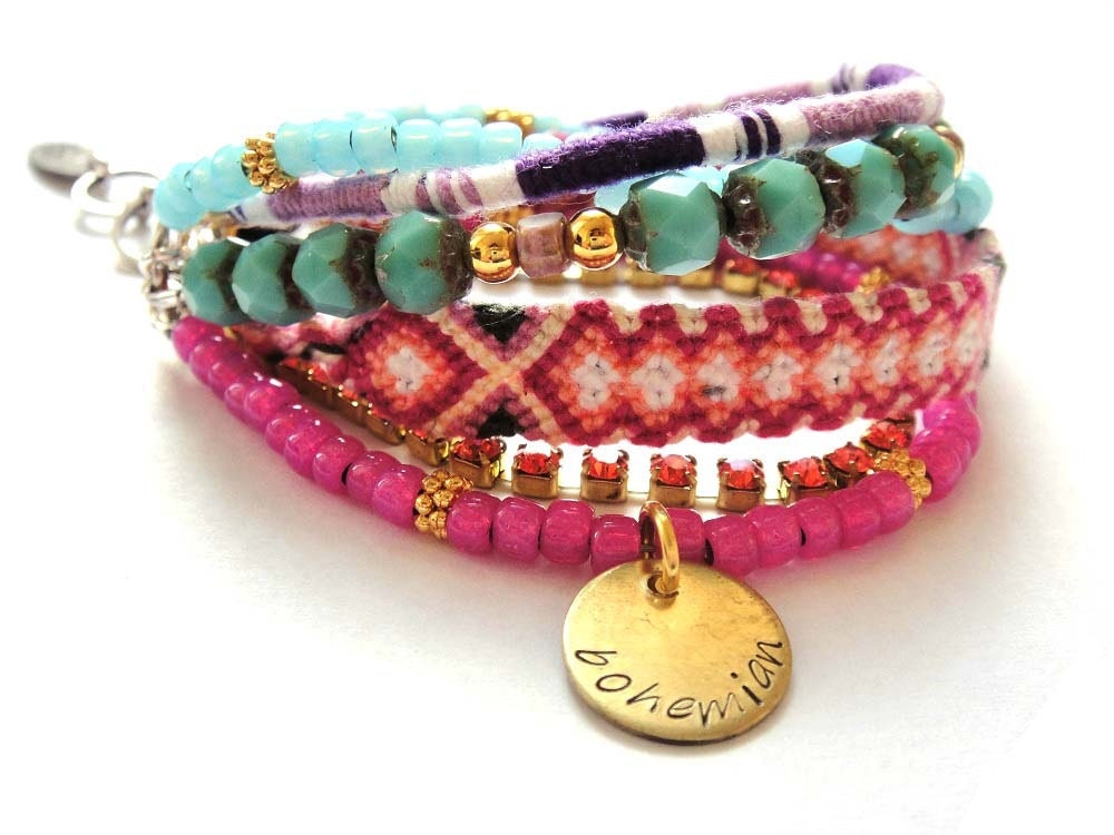 Bohemian hippie bracelet - friendship bracelets
