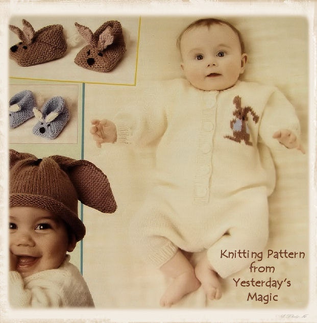 Bunny ear beanies knitted pattern