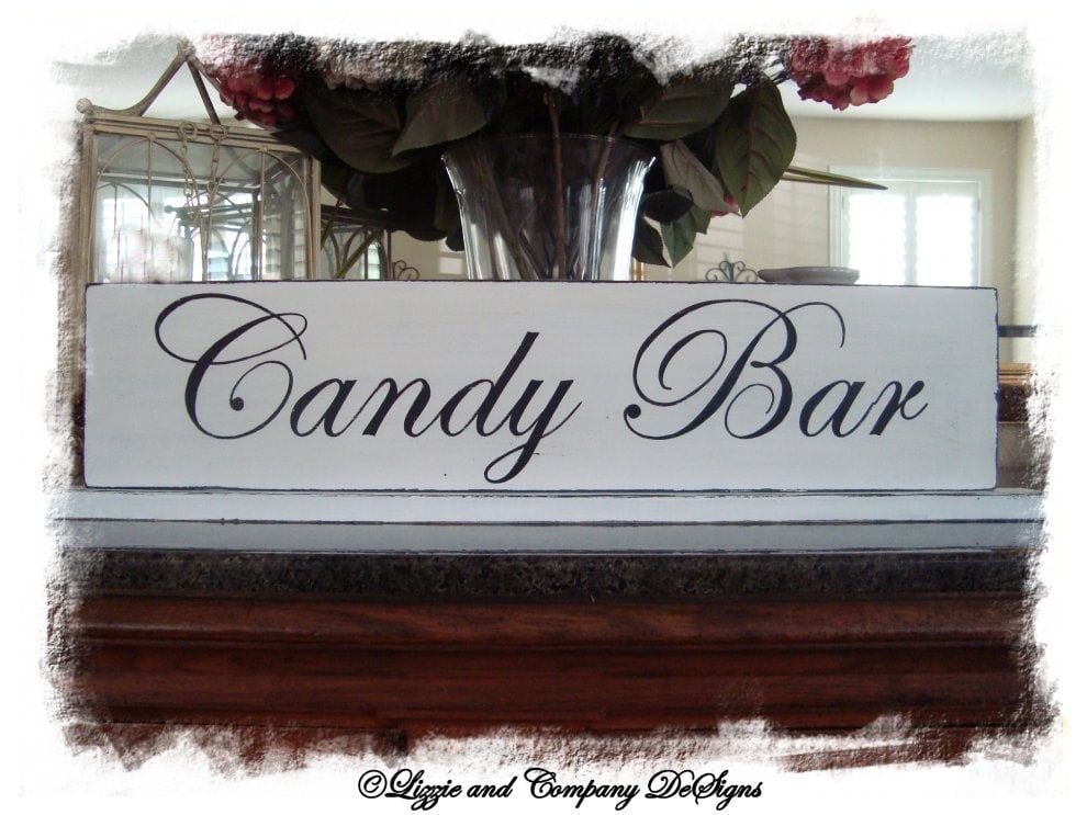 CanDy BaR SiGn WeDDiNg TaBLe SiGn CupCake DeSSert TaBle SiGn 26 x 7 