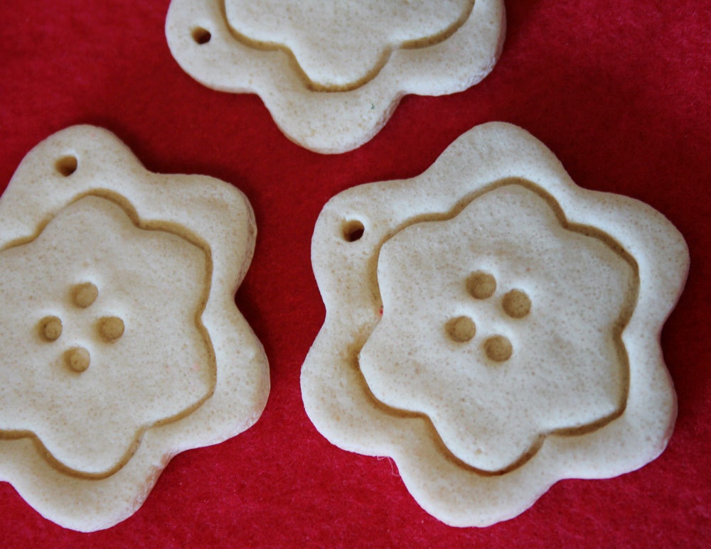 flower christmas ornament salt dough