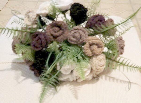 Crochet Flower Wedding Bouquet Two Dozen Ct From CROCHETFLORALART