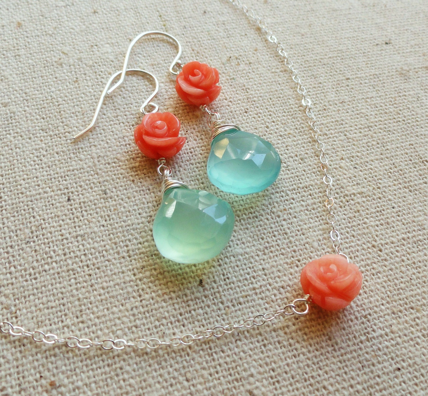 coral and turquoise wedding