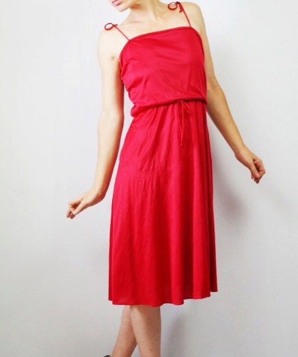 Winter red dress