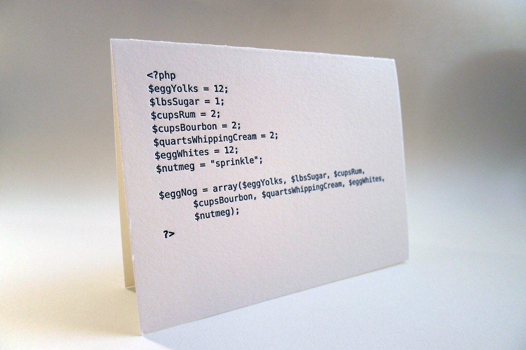 Letterpress Code cards
