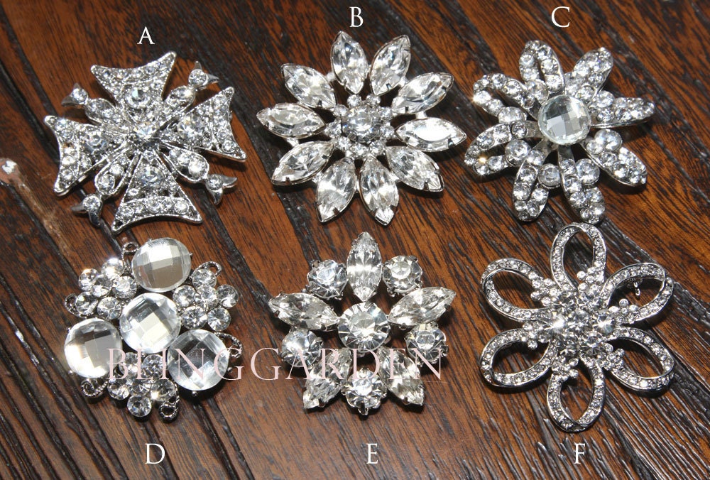 sewing DIY craft or brooch pin attached at belt of wedding dress or sash