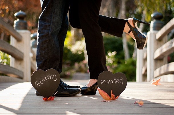 TWO Chalkboard Hearts Props Sign Weddings Wedding Prop Photo Prop Placecards