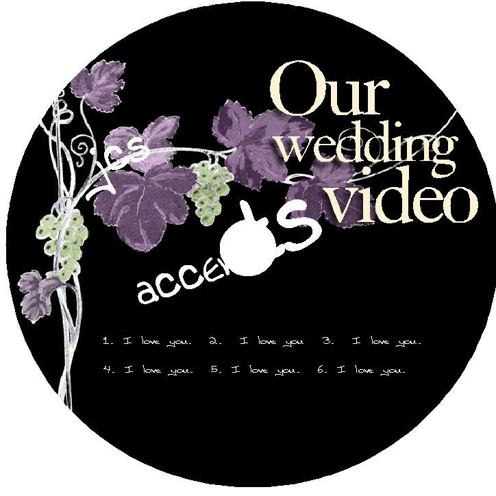Personalized Wedding CD DVD Label Do it Yourself Electronic File