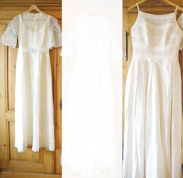RESERVED for STILLDROP 2 vintage french wedding dresses From thehopetree