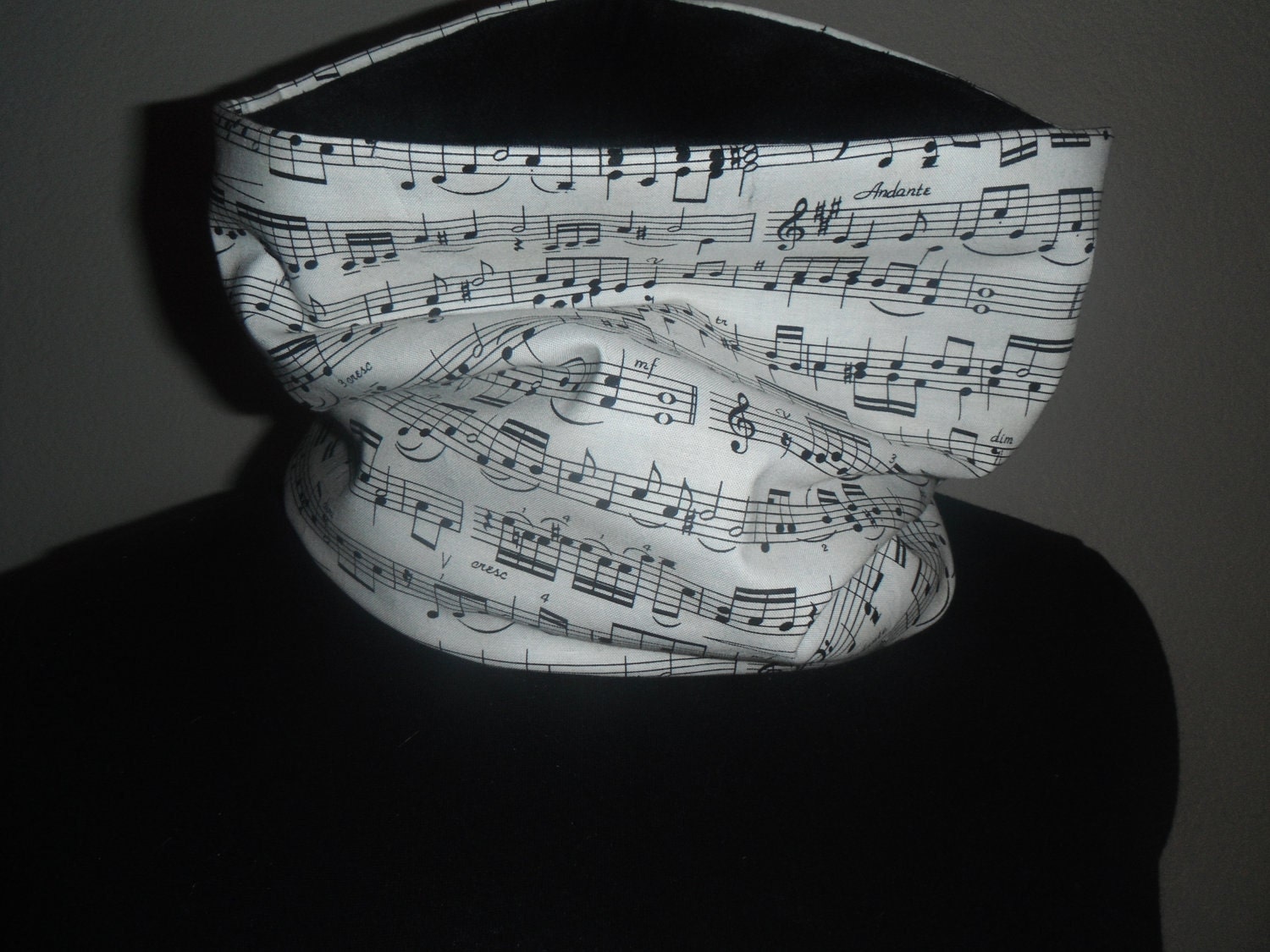 2 day Sale 40 off all shop items 3 ways to wear Music Notes Cowl Neck