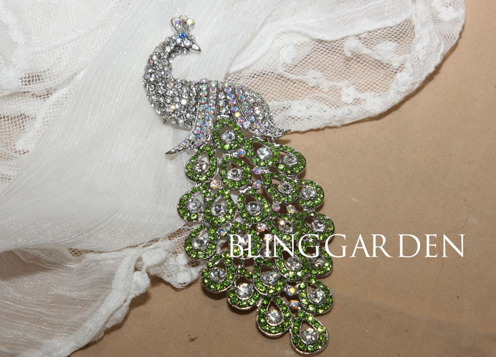 Color Peacock Jewelry Craft Rhinestone Crystals Wedding Bridal Dress Shrug