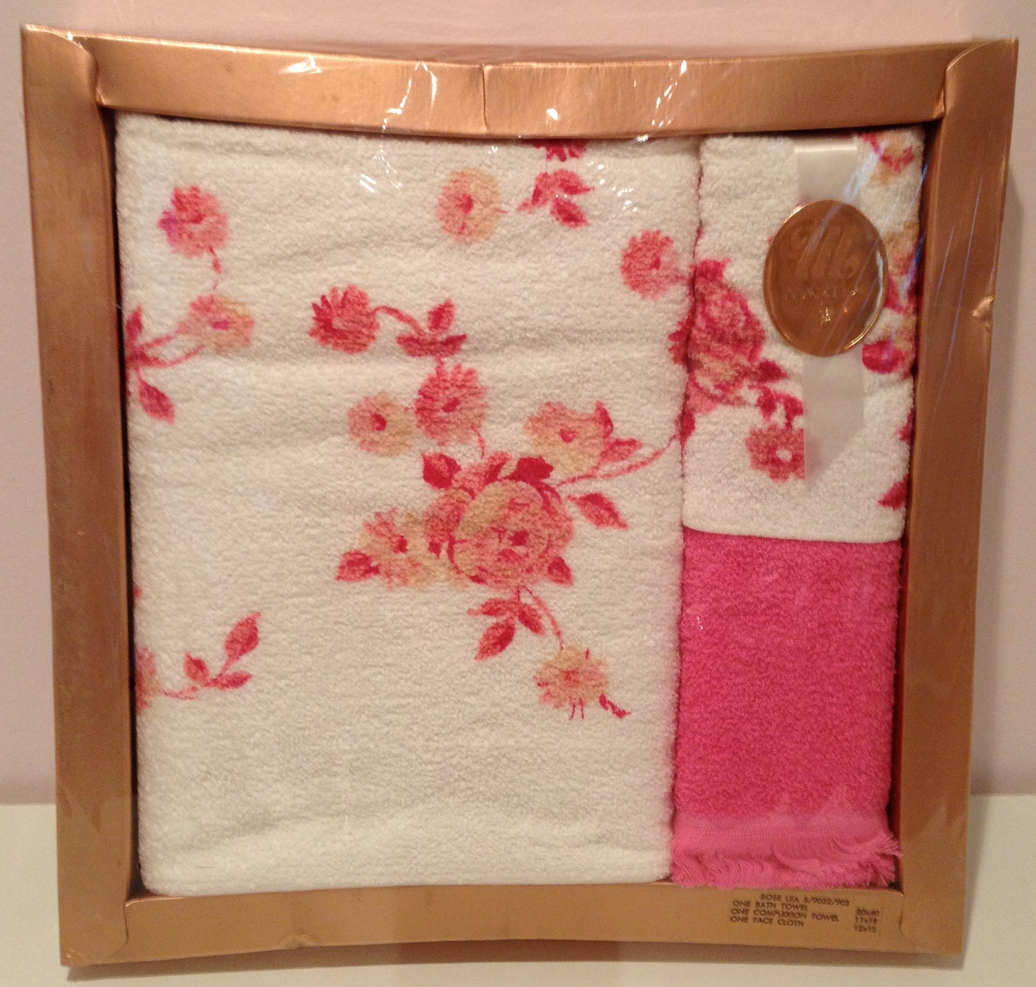 vintage bath towel set