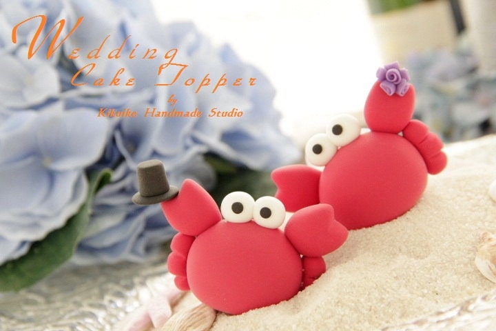 Casual Collection LOVE ANGELS crabs Wedding Cake Topper From kikuike