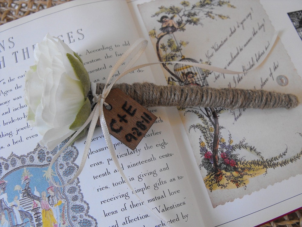 Rustic Woodland Country Chic Wedding Pen for your Guestbook Personalized 