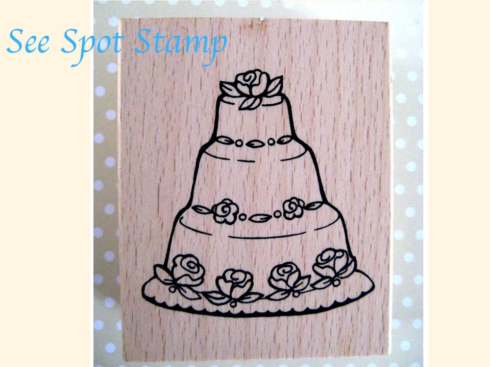 Wedding Cake Stamp Cake Stamp tiered Cake Stamp teired wedding cake rubber