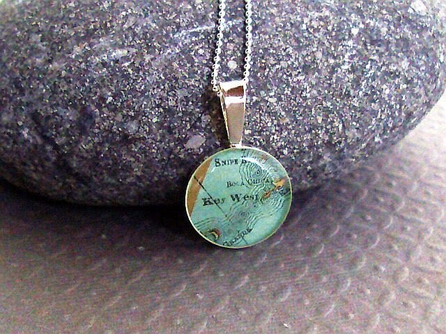 Map Necklace Key West Florida