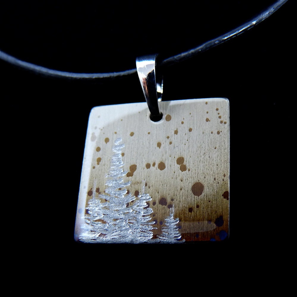 Evergreen Tree Pendant Evergreen Tree Pendant, square, small