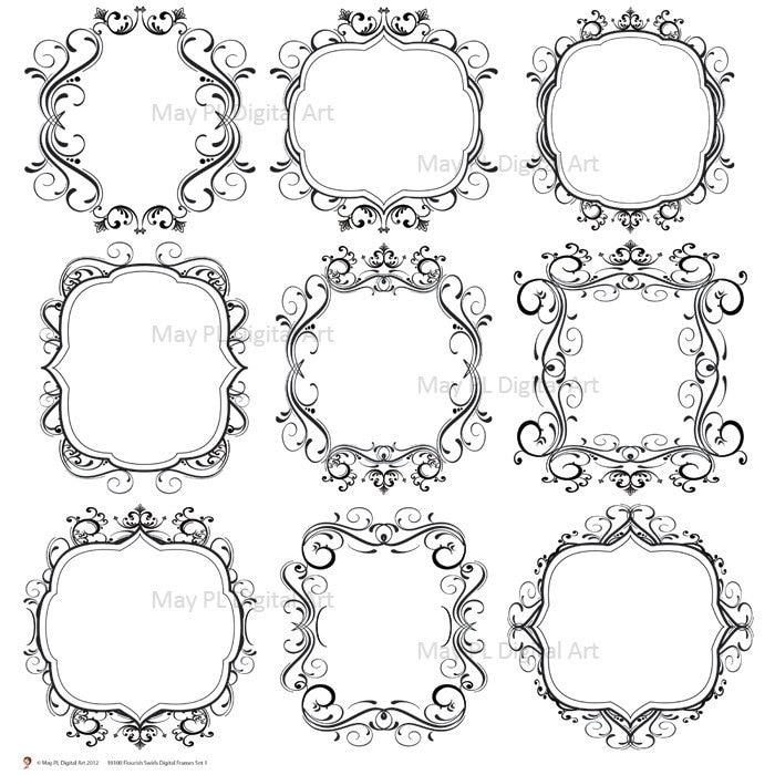 9 elegant frame border designs Excellent for making Personal wedding 