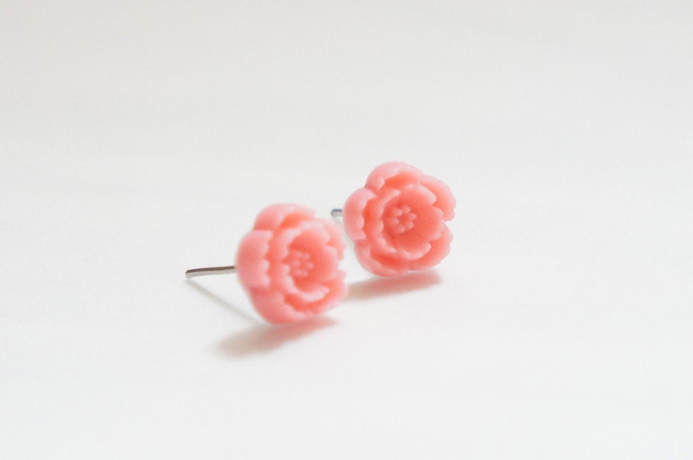Cherry Blossom Post Earrings Pale Hot Pink 1 pair From ihamlt Cherry Blossom Post Earrings Pale Hot Pink 1 pair From ihamlt