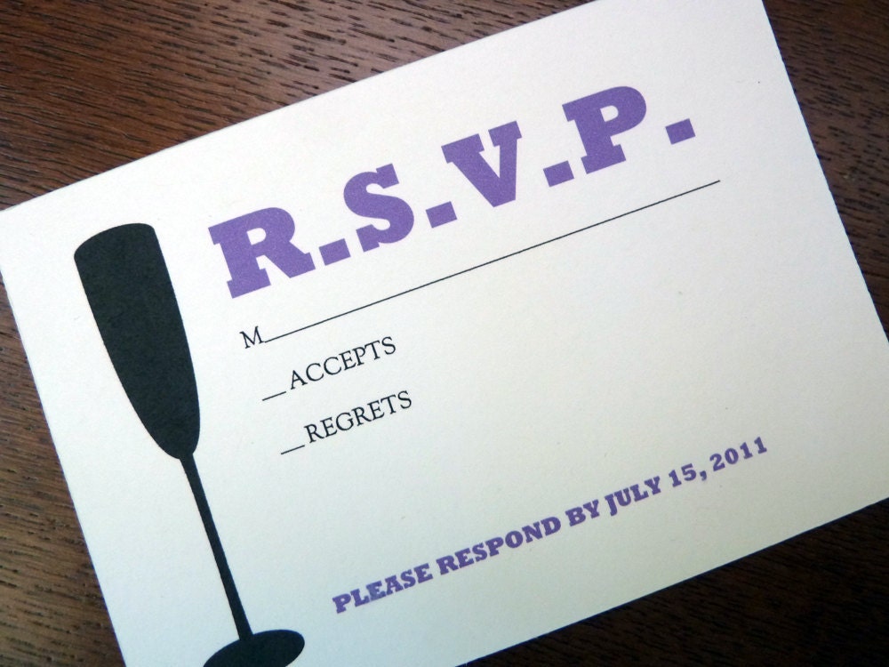 Printable Wedding Response Card Silhouette From empapers