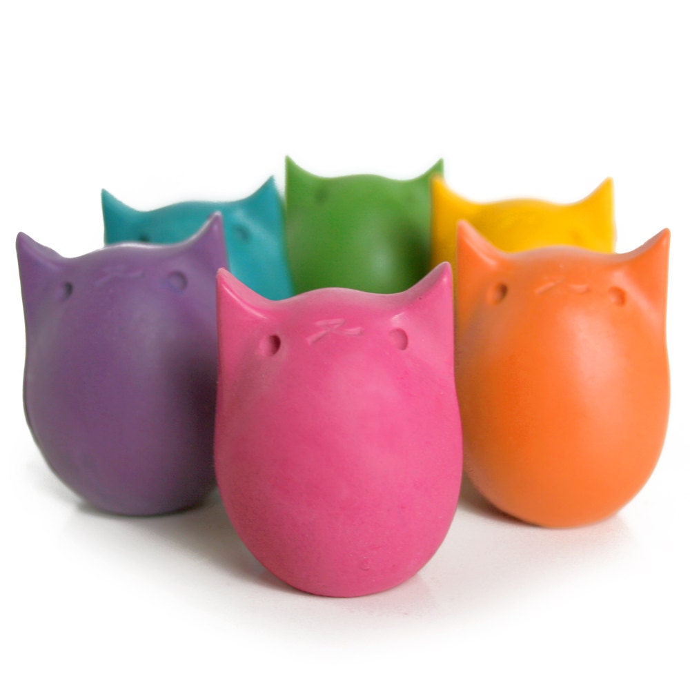 Pastel Kitty Egg Crayons