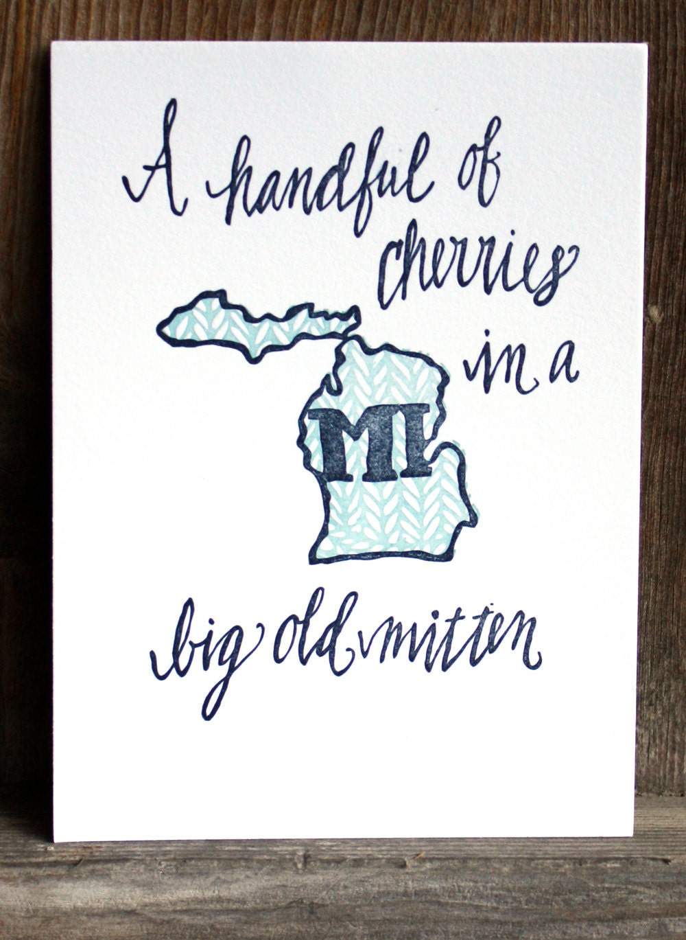 love the mitten Art prints quotes, Letterpress art print, Letterpress