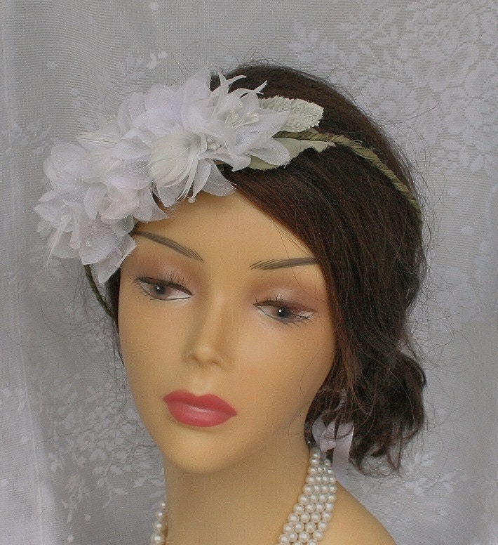 Bridal Hair Wreath Bridal Headband Woodland Wedding Headpiece 