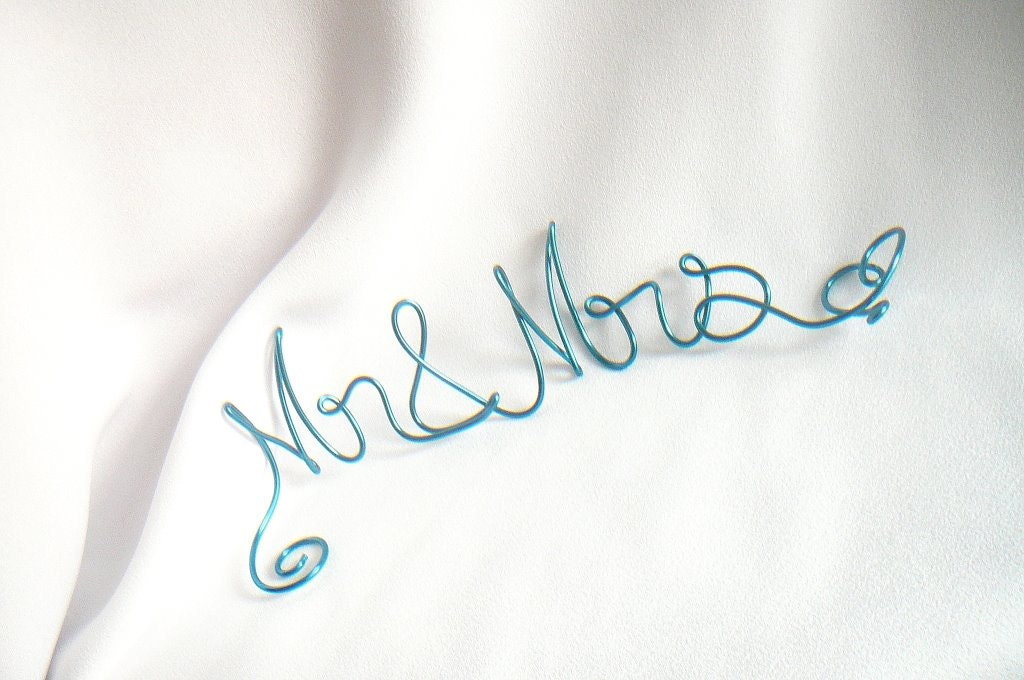 Mr Mrs Table Sign Wedding Reception Decor Custom Colors