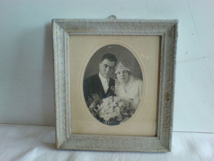 Vintage wedding photograph with frame From IvanaSVintageGallery