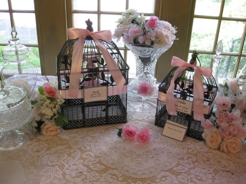 Set of Vintage Style Bird Cages Wedding Card Holder Birdcages Wedding 