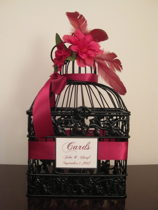 Black Bird Cage Wedding Card Holder Wedding Card Holder Birdcage Wedding 