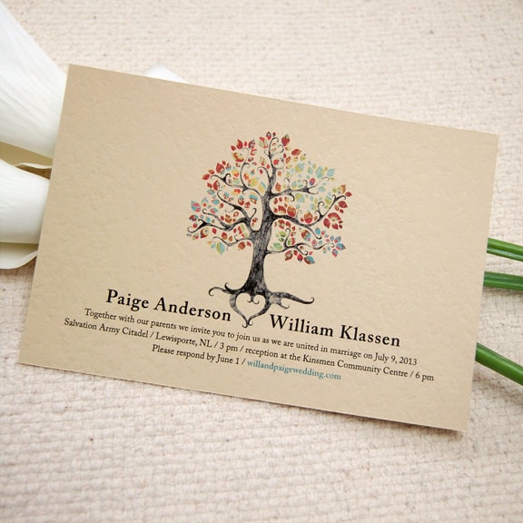 Printable Wedding Invitation Rustic Woodland Tree From AmyAdamsPrintables