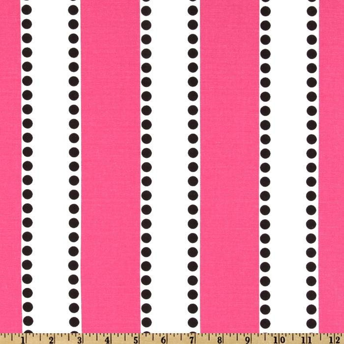 TABLE RUNNER Premier Prints LuLu Stripe Candy Pink Black Stripes Runner