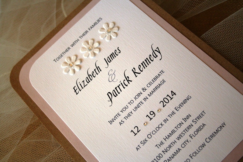 Simple Rustic Wedding Invitations From DebbieCroweDesigns