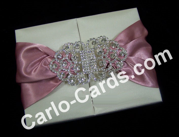 Custom Silk Box Wedding Invitations Any Color Combo From CarloCards