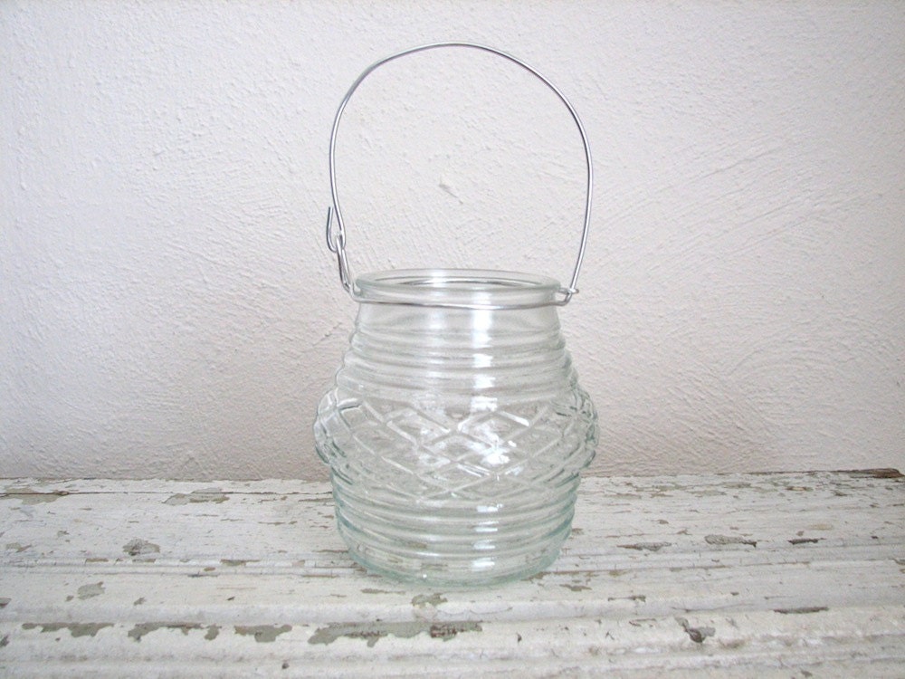 Handmade Vintage Glass Hanging Vase wedding decoration candle holder