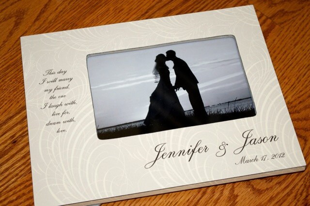 Personalized Wedding Picture Frame Today I Marry My Friend Engagement Gift 