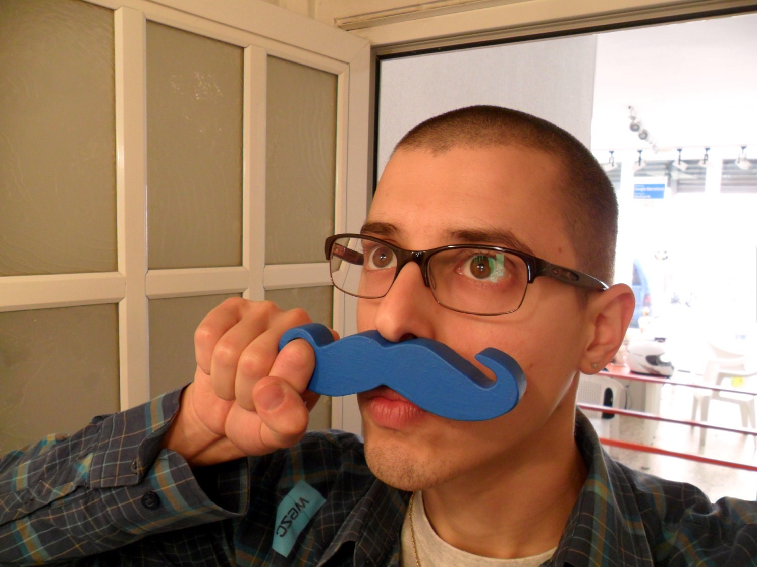 Wood mustache