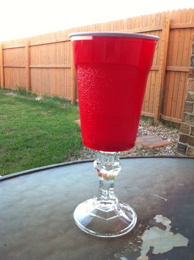 Redneck Solo Cup Wineglass Red Solo Cup Wine Glass Fancy Wedding