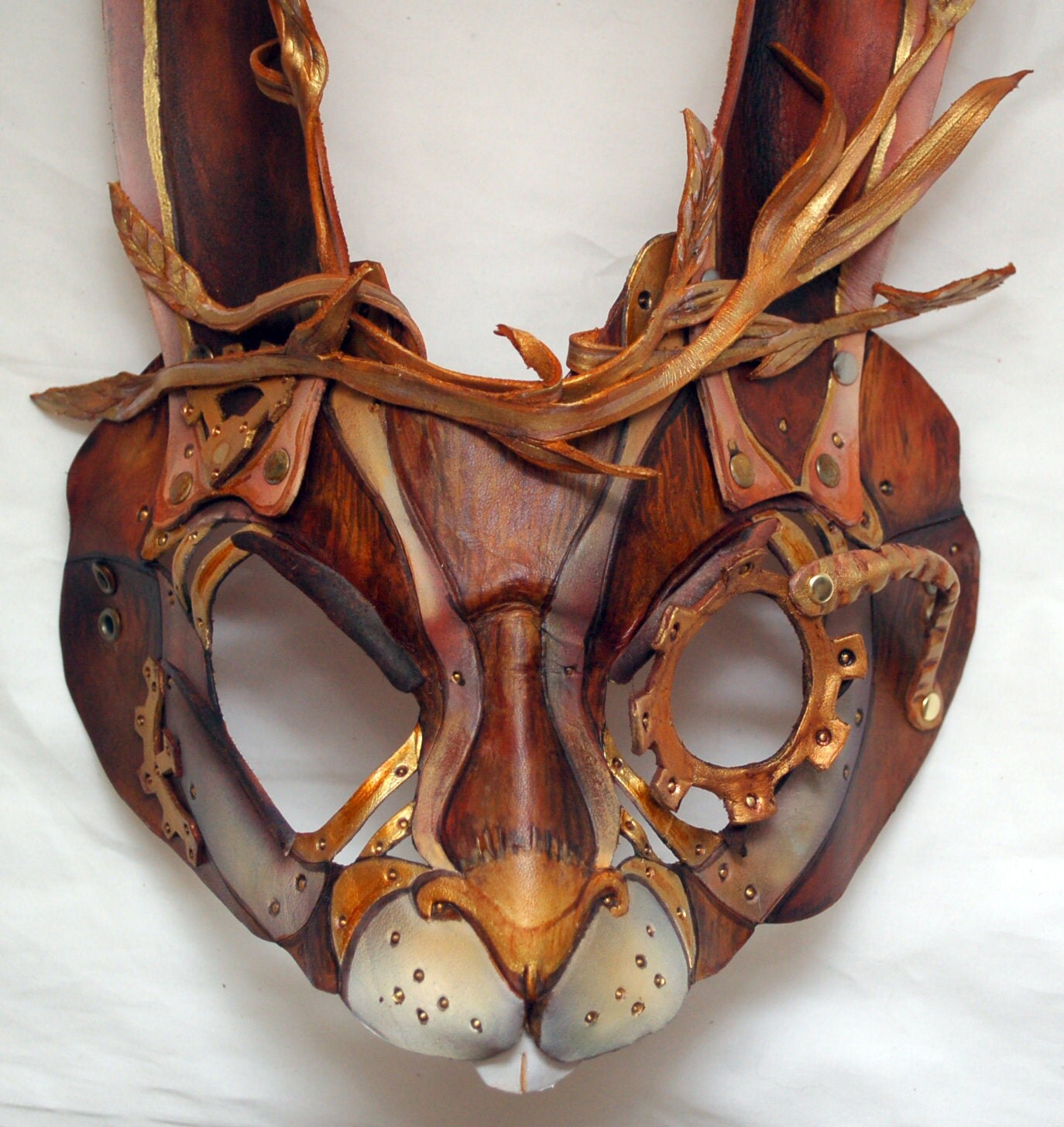 steampunk rabbit? Leather mask, Beautiful mask, Cool masks