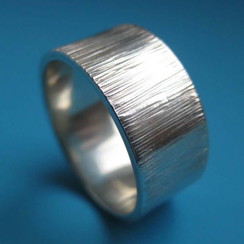 Sterling Silver 8mm Wide Cog Men 39s Wedding Band From ninadinoff