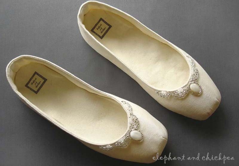 Wedding Ballerina Flat House Shoes From elephantandchickpea