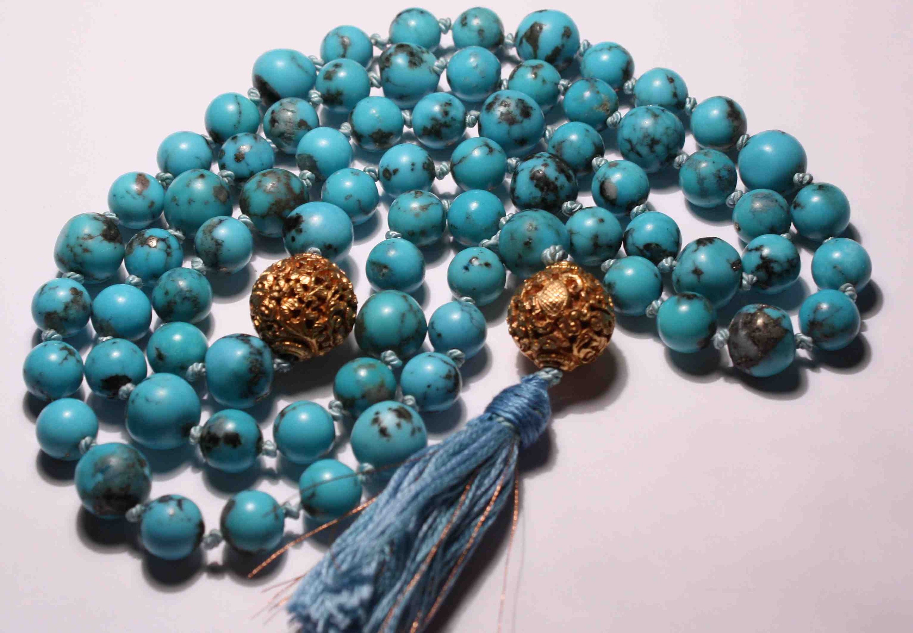 Turquoise mala made by Az artist Brian Harrison