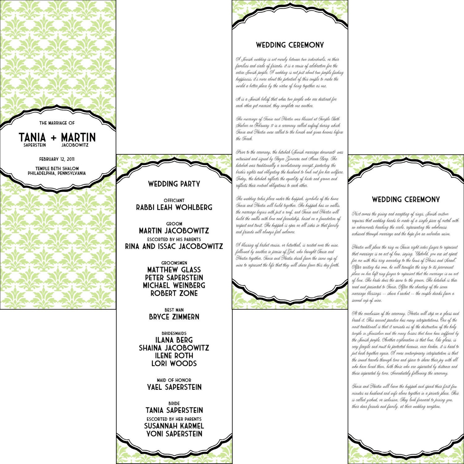 wedding program templates