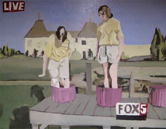 What Happened To The Grape Stomping Lady Items similar to Grape Stomping Lady Falls on National TV on Etsy