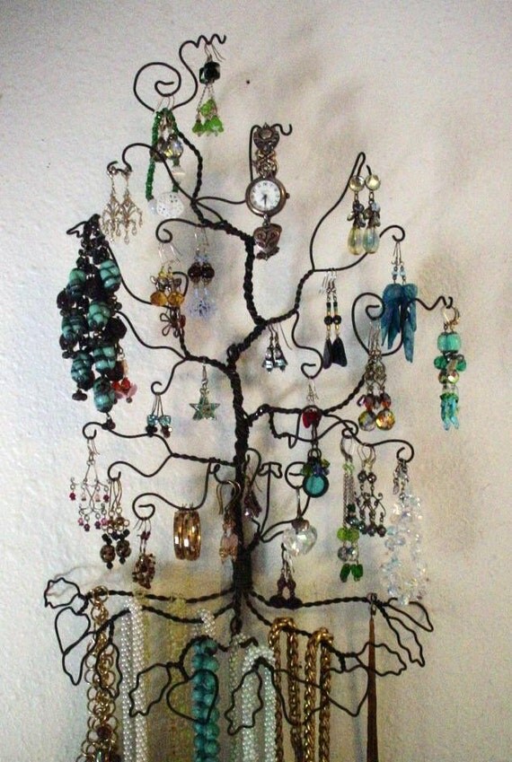 Wall Mount Tree Hanging Necklace Earring Bracelet Jewelry