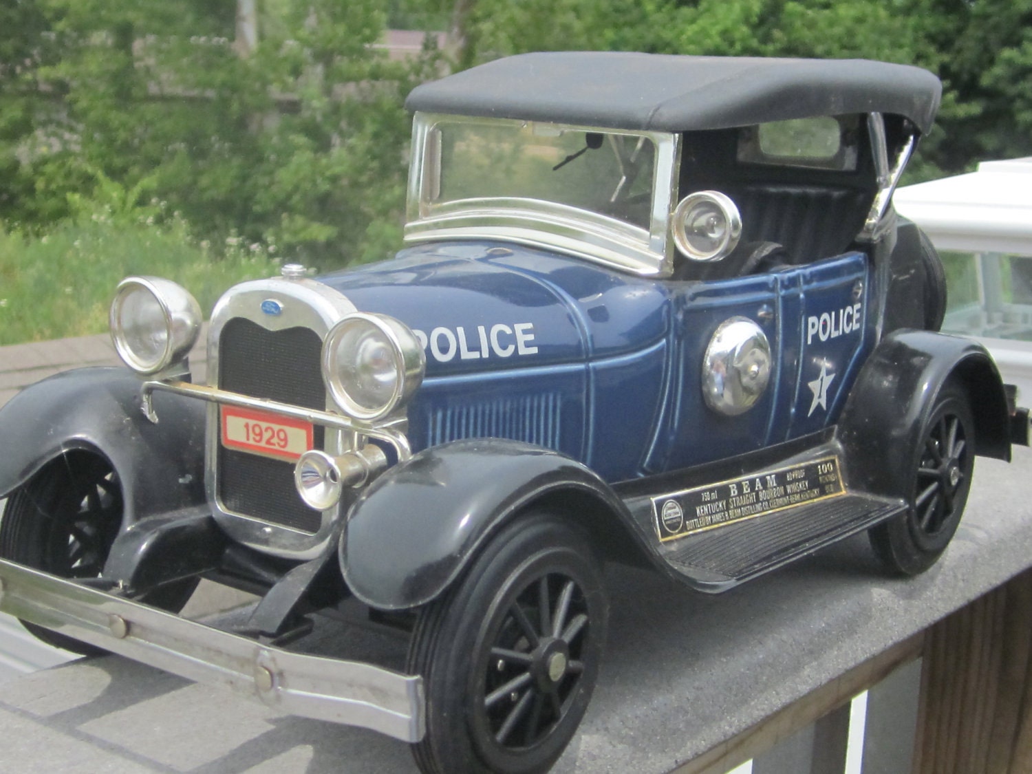 Beams 1929 model a ford phaeton police car bottle #4