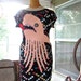 sharktopus tshirt dress - womens small - applique shark octopus